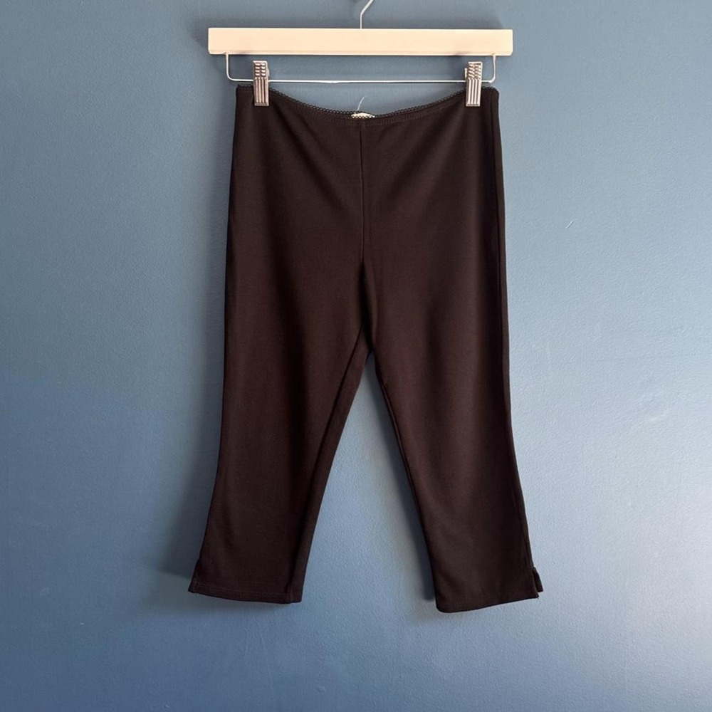 Good Days Project Black Capris Women's Size Small Lace Stretch Y2K Tuscan Mom